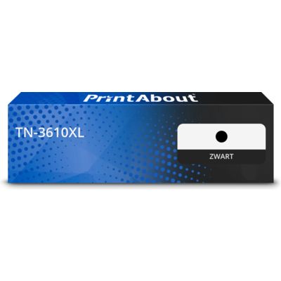 PrintAbout Huismerk vervangt Brother TN-3610XL Toner Zwart Hoge capaciteit
