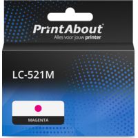 PrintAbout Huismerk vervangt Brother LC-521M Inktcartridge Magenta