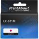 PrintAbout Huismerk vervangt Brother LC-521M Inktcartridge Magenta