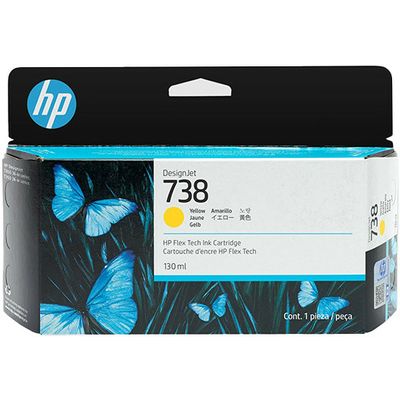 HP 738 (498N7A) Inktcartridge Geel