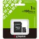 Kingston 1TB microSDXC Canvas Select Plus Gen3 150MB/s A1 Card + Adapter SD-kaart