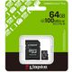 Kingston 64GB microSDXC Canvas Select Plus Gen3 100MB/s A1 Card + Adapter SD-kaart
