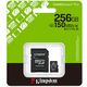 Kingston 256GB microSDXC Canvas Select Plus Gen3 150MB/s A1 Card + Adapter SD-kaart