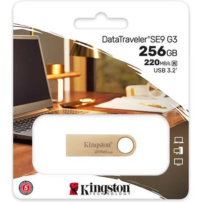 Kingston 256GB 220MB/s Metal USB 3.2 Gen 1 DataTraveler SE9 G3 USB-stick