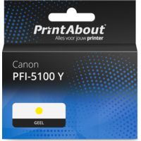 Huismerk Canon PFI-5100 Y Inktcartridge Geel