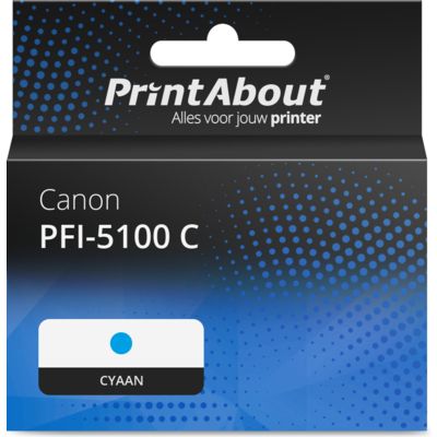 Huismerk Canon PFI-5100 C Inktcartridge Cyaan