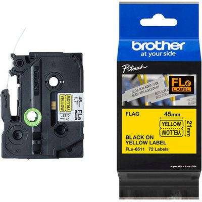 Brother FLe-6511 Tape Zwart op geel
