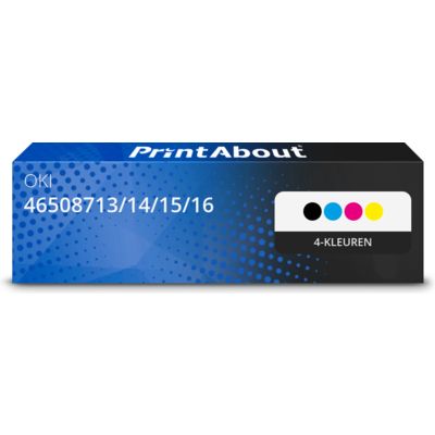 Huismerk OKI 46508713/14/15/16 Toner 4-kleuren Multipack Normale capaciteit
