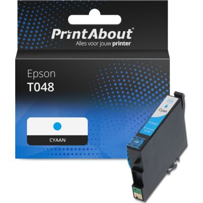 Huismerk Epson T048240 Inktcartridge Cyaan