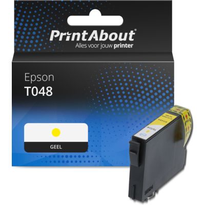 Huismerk Epson T0484 (C13T048440) Inktcartridge Geel