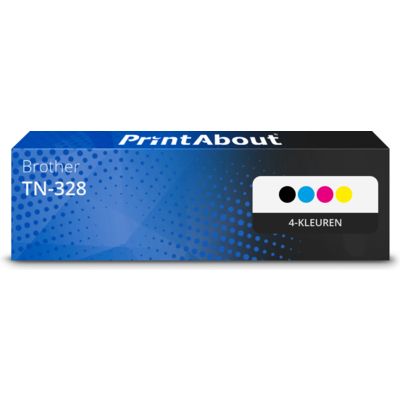 Huismerk Brother TN-328BK Toner 4-kleuren Voordeelbundel Extra hoge capaciteit