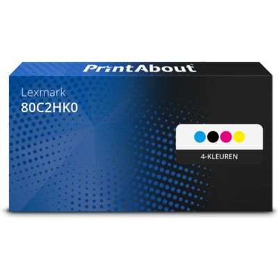 Huismerk Lexmark 80C2HK0 (802HK) Toner 4-kleuren Voordeelbundel Hoge capaciteit
