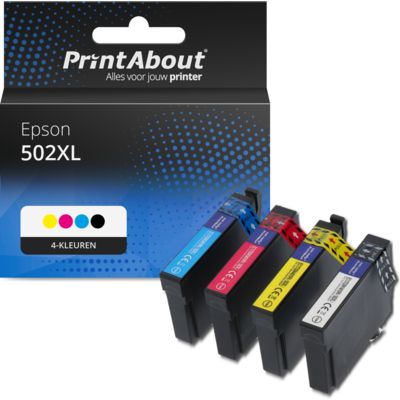 Huismerk Epson 502XL (C13T02W64010) Inktcartridge 4-kleuren Voordeelbundel Hoge capaciteit