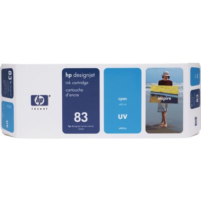 HP 83 (C4941A) Inktcartridge UV-cyaan