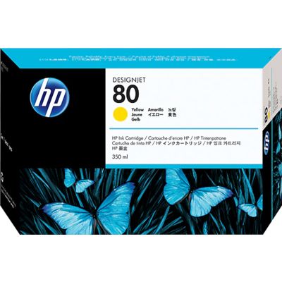 HP 80 (C4848A) Inktcartridge Geel