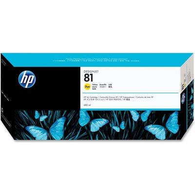 HP 81 (C4933A) Inktcartridge Geel