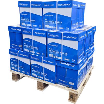 PrintAbout Premium A4 papier halve pallet (20 dozen)