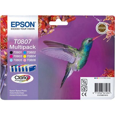 Epson T0807 Inktcartridge 6-kleuren Voordeelbundel