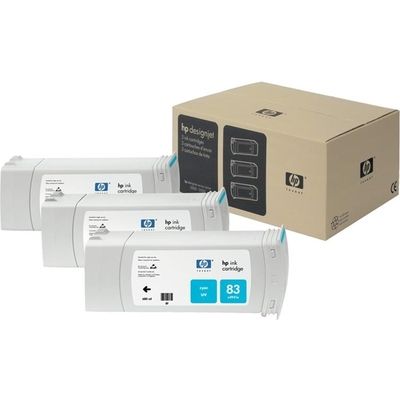HP 83 (C5073A) Inktcartridge UV-cyaan Voordeelbundel 3-pack