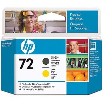 HP 72 (C9384A) Printkop Matzwart + geel