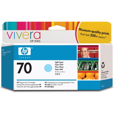 HP 70 (C9390A) Inktcartridge Licht-cyaan