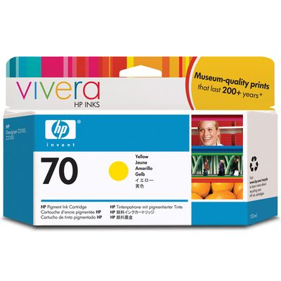 HP 70 (C9454A) Inktcartridge Geel