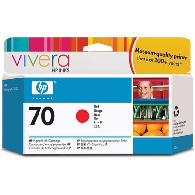 HP 70 (C9456A) Inktcartridge Rood