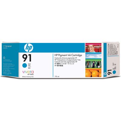HP 91 (C9467A) Inktcartridge Cyaan