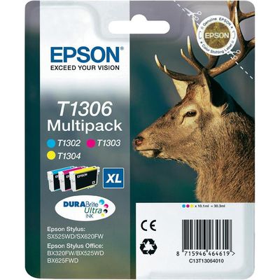 Epson T130640 Inktcartridge 3-kleuren Voordeelbundel