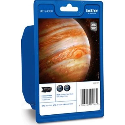 Brother LC-1240BKBP2 Inktcartridge Zwart Voordeelbundel 2-pack