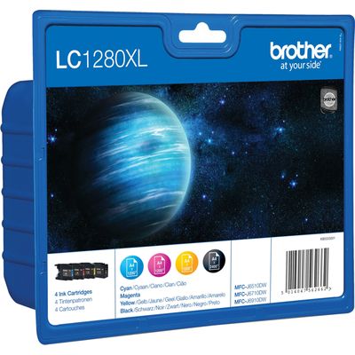 Brother LC-1280XLVALBP Inktcartridge 4-kleuren Voordeelbundel Hoge capaciteit
