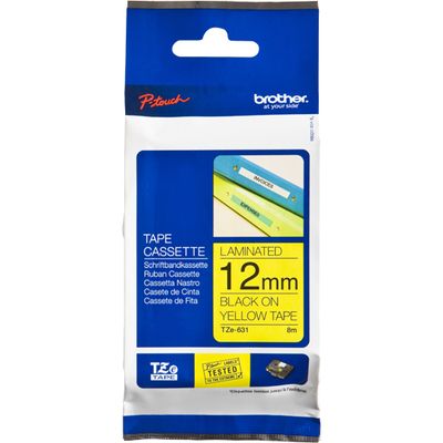 Brother Tze 631 Tape Zwart Op Geel 12 Mm brother kopen in de aanbieding Brother Tze 631 Tape Zwart Op Geel 12 Mm brother kopen in de aanbieding