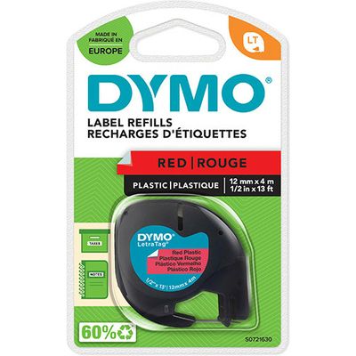 Dymo S0721630 91203 Tape Zwart Op Rood 12 Mm dymo kopen in de aanbieding