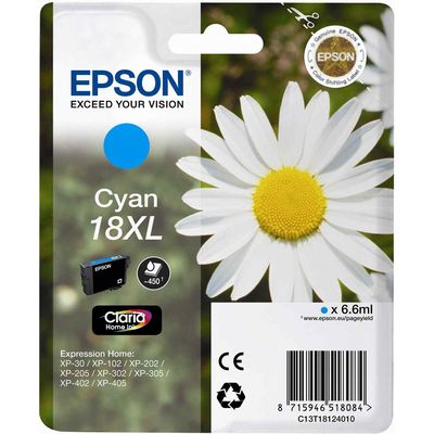 Epson 18XL (T1812) Inktcartridge Cyaan Hoge capaciteit