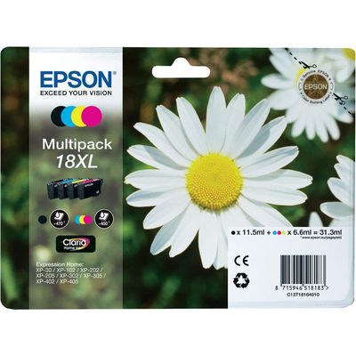 Epson 18XL (T1816) Inktcartridge 4-kleuren Voordeelbundel Hoge capaciteit