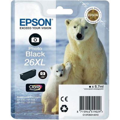 Epson 26XL (T2631) Inktcartridge Foto-zwart Hoge capaciteit