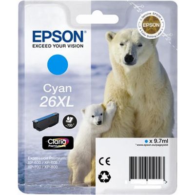 Epson 26XL (T2632) Inktcartridge Cyaan Hoge capaciteit