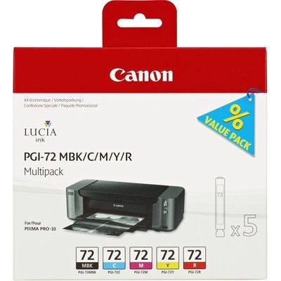 Canon PGI-72MBK/C/M/Y/R Inktcartridge 5-kleuren Voordeelbundel