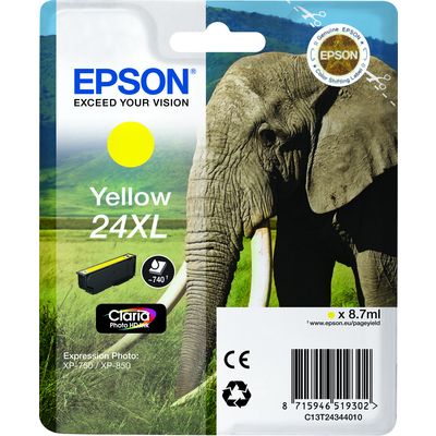 Epson 24XL (T2434) Inktcartridge Geel Hoge capaciteit