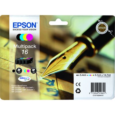 Epson 16 (C13T16264012) Inktcartridge 4-kleuren Voordeelbundel