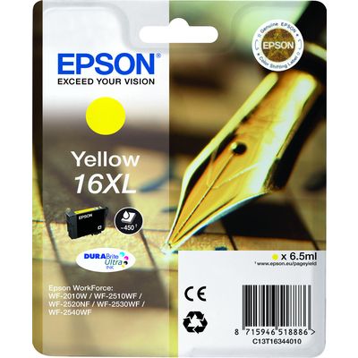 Epson 16XL (T1634) Inktcartridge Geel Hoge capaciteit