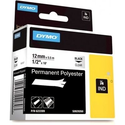 Dymo 622289 Tape Zwart Op Transparant 12 Mm dymo kopen in de aanbieding