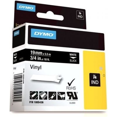 Dymo 1805436 Tape Wit Op Zwart 19 Mm dymo kopen in de aanbieding