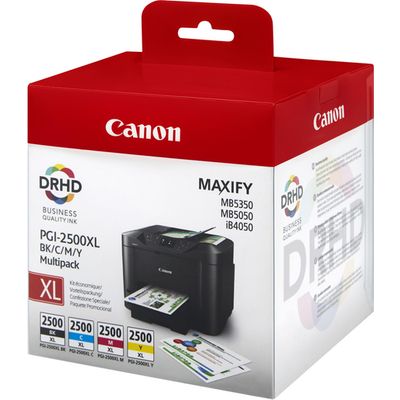 Canon PGI-2500XL BK/C/M/Y Inktcartridge 4-kleuren Voordeelbundel Hoge capaciteit
