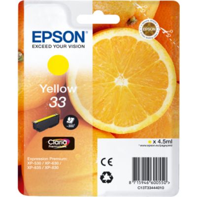Epson 33 (T3344) Inktcartridge Geel