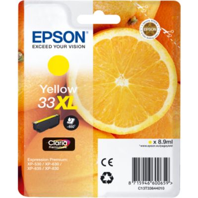 Epson 33XL (T3364) Inktcartridge Geel Hoge capaciteit