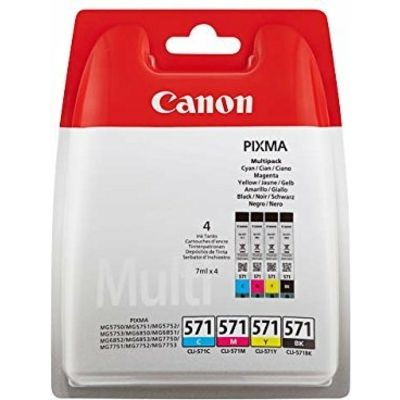 Canon CLI-571BK/C/M/Y Inktcartridge 4-kleuren Voordeelbundel