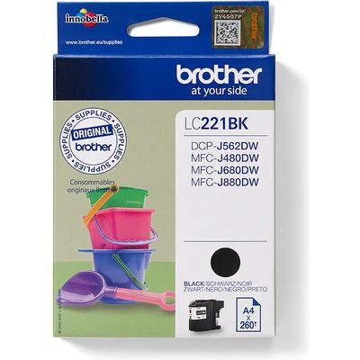 Brother LC-221BK Inktcartridge Zwart