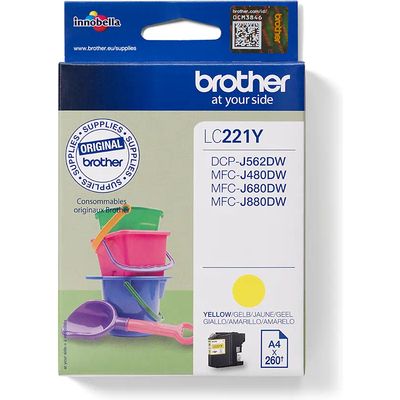 Brother LC-221Y Inktcartridge Geel