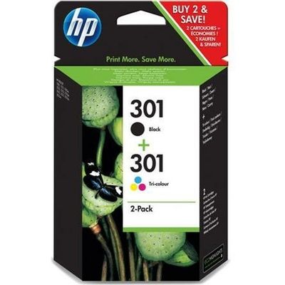 HP 301 (N9J72AE) Inktcartridge Zwart + 3 kleuren Voordeelbundel